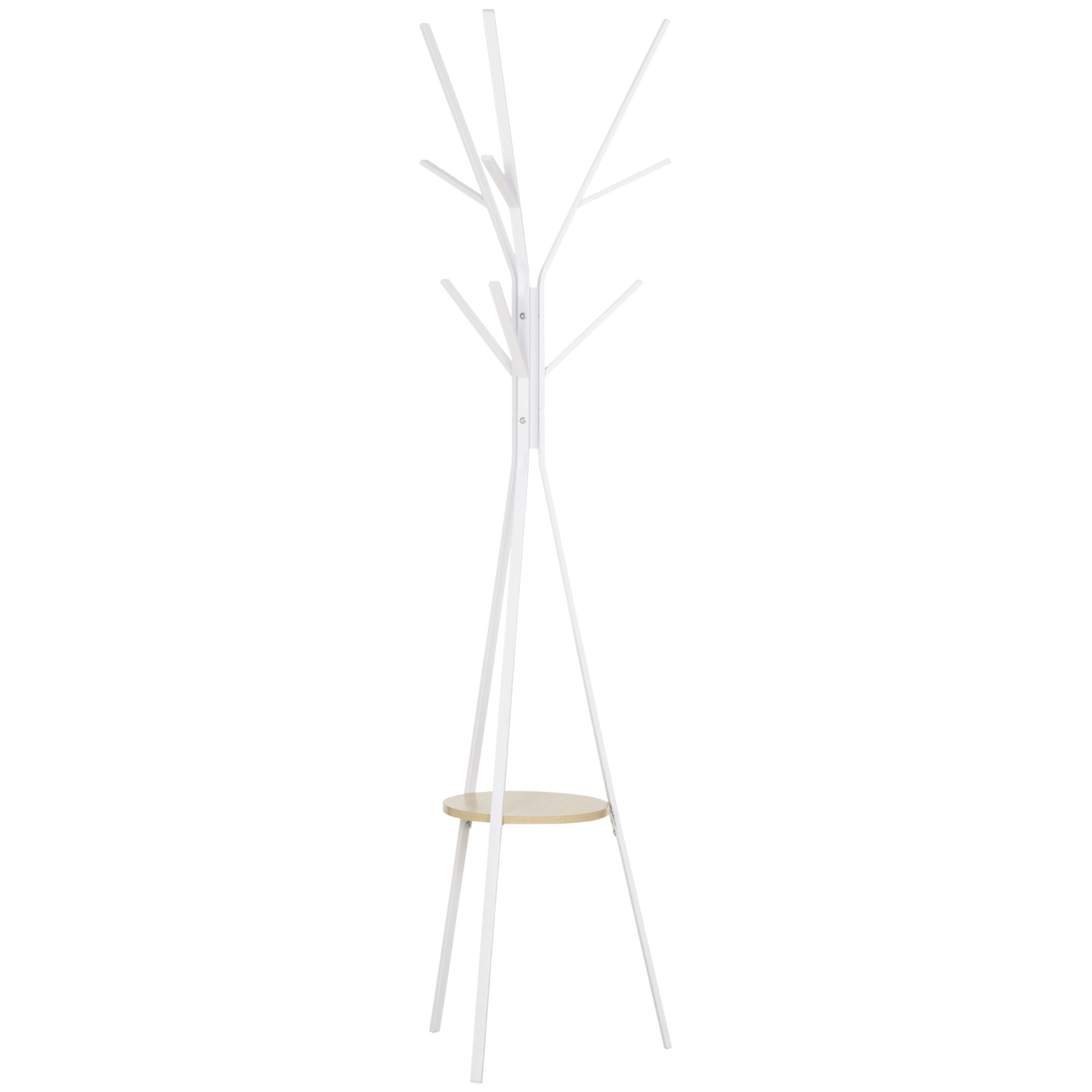 Perchero Bodø Árbol Metal 9 Ganchos Blanco