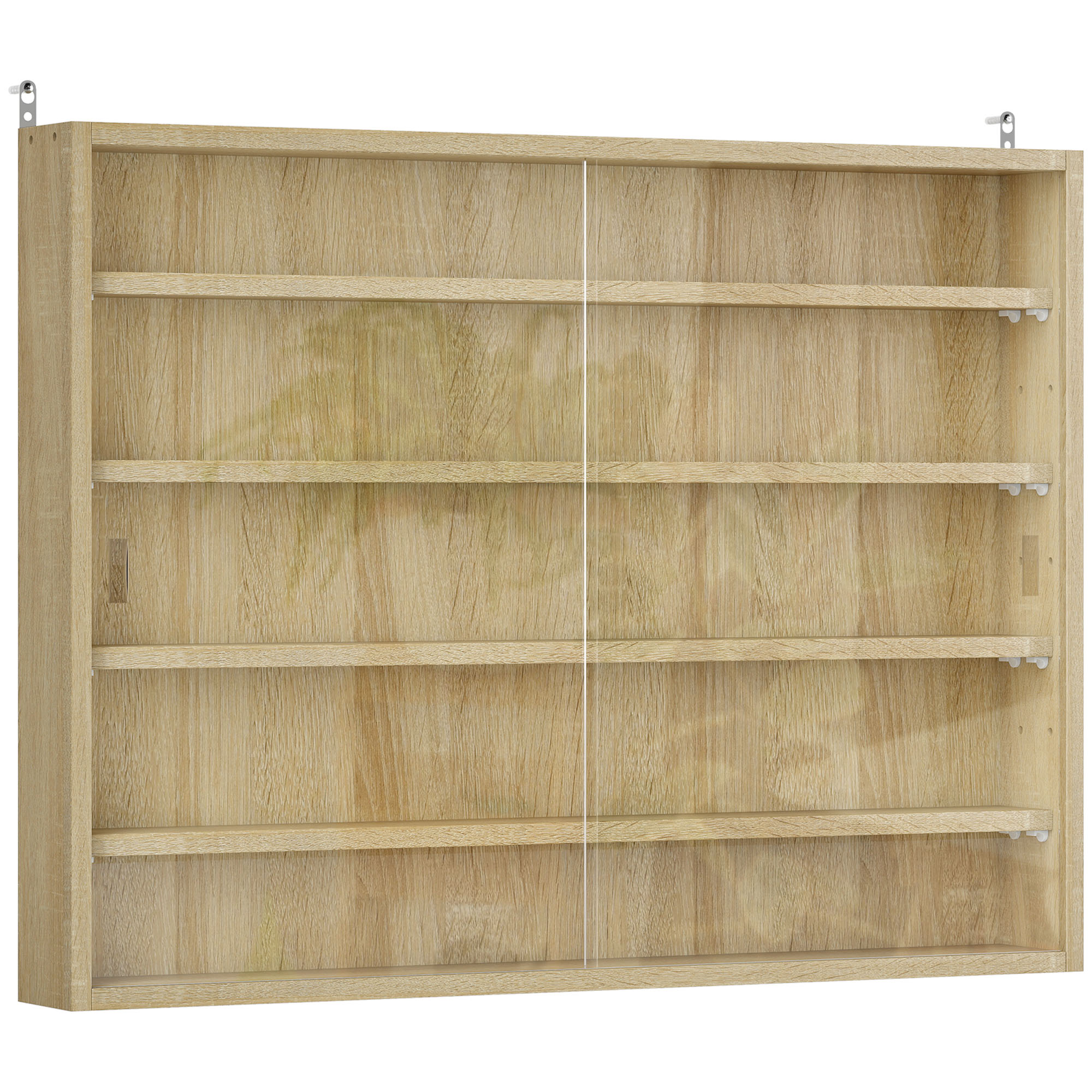 Vitrina Pared Lund Puertas Correderas Roble