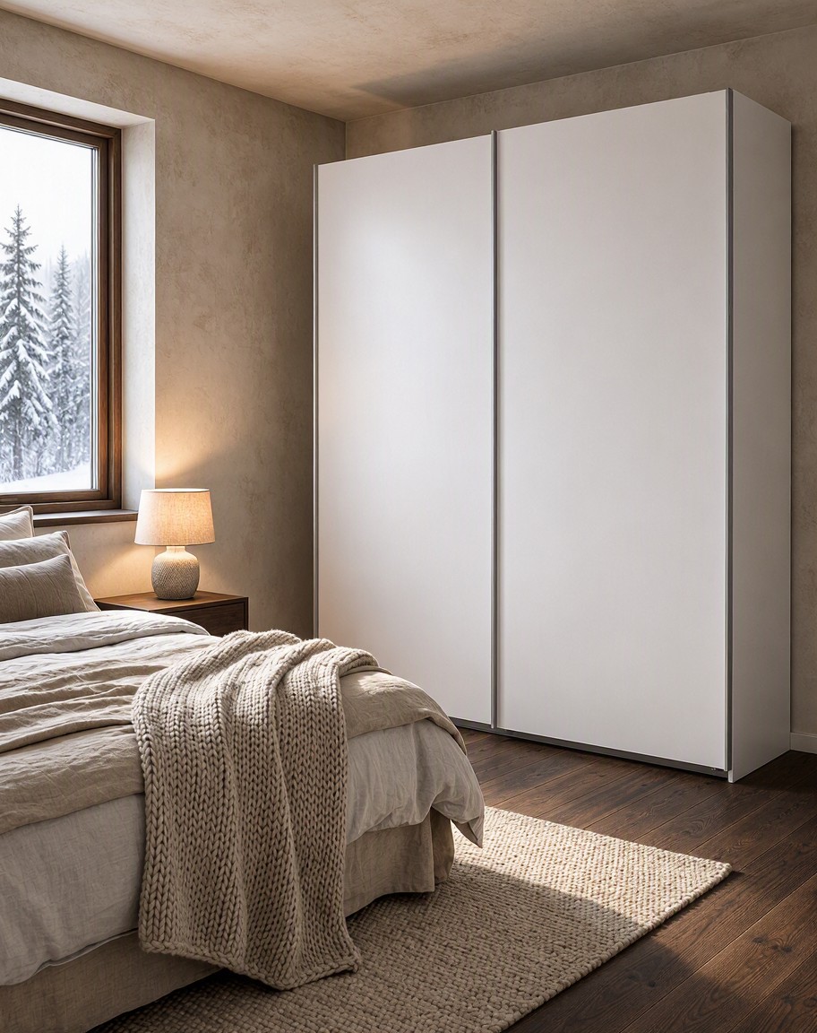 Armario Oslo correderas 150 cm · blanco con envío a Bilbao