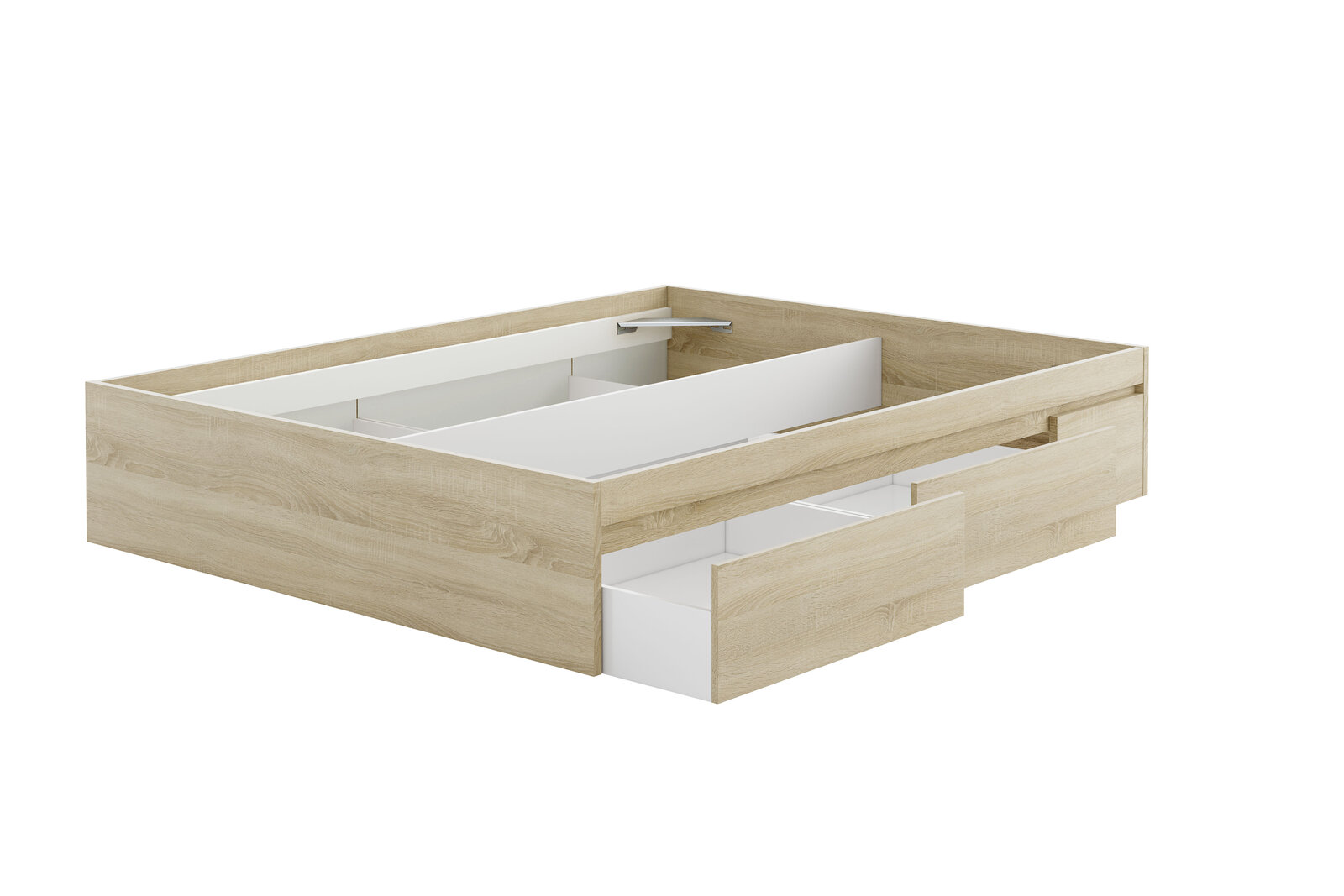 Cama Hedda Roble Nórdico 150 cm con 4 Cajones