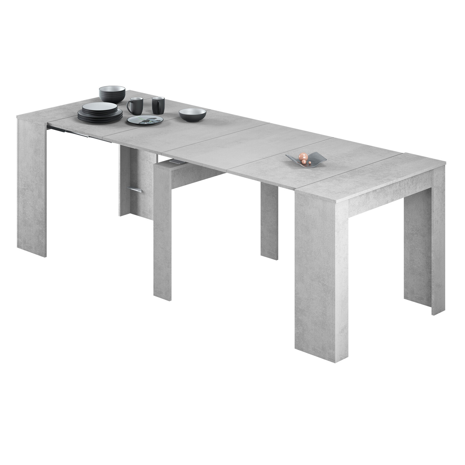 Consola extensible Dagny cemento 90 cm