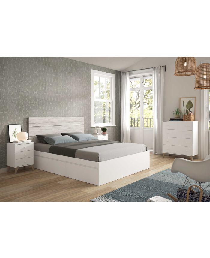 Conjunto dormitorio Hanne blanco artik 150/135 cm