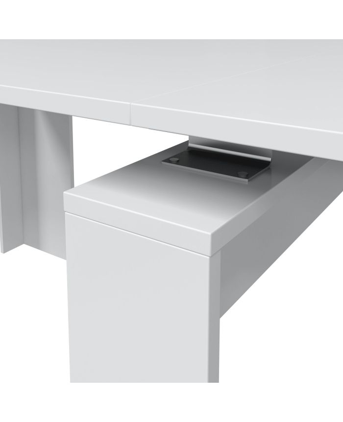 Consola Extensible Saga Blanco Brillo 90 cm