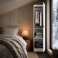 Armario 1 pta 40x184 blanco