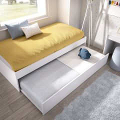 Aro cama 90x190 +arrastre 96x40 blanco