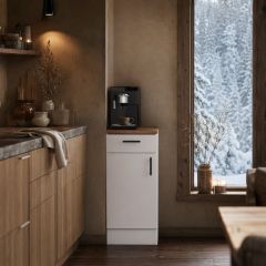 Mueble bajo de cocina Tone 1 puerta y 1 cajón blanco brillo y roble 40 cm