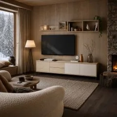 Mueble TV Frida roble nórdico y cachemir 200 cm