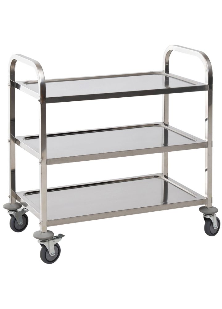 Carrito Cocina Åland Acero Inox con Ruedas Plata