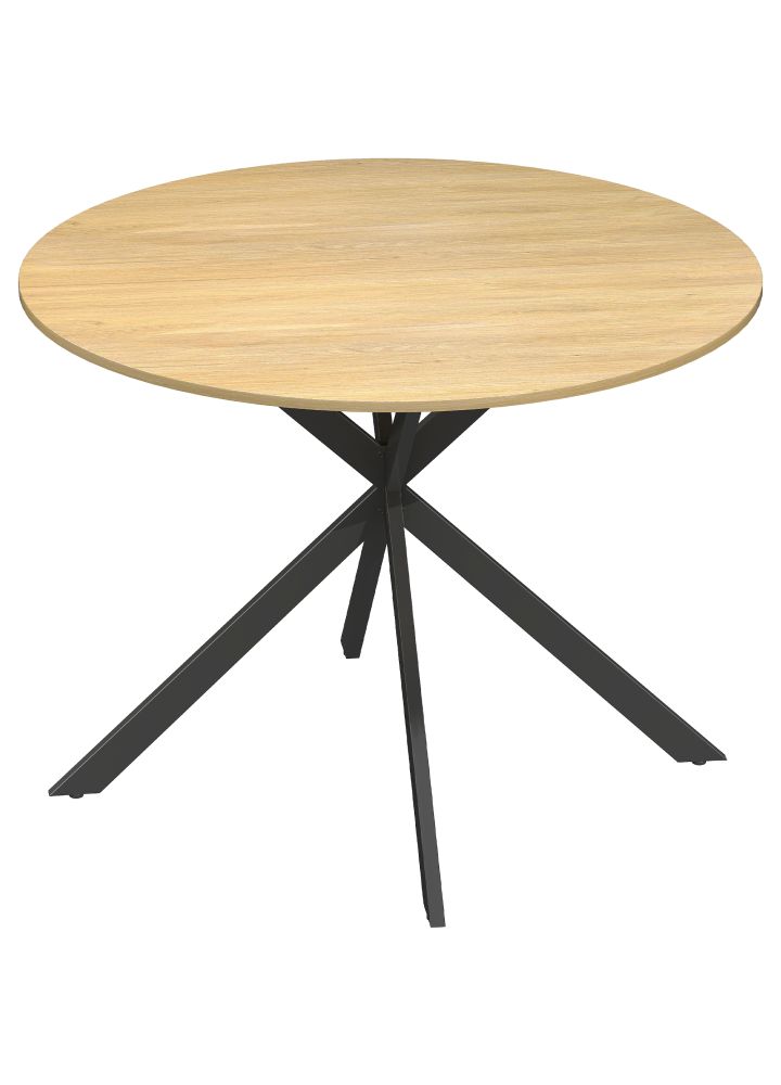 Mesa Comedor Reykjavik Redonda Industrial Roble