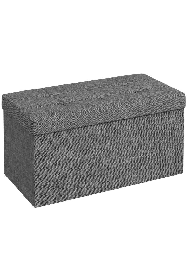 Baúl Norrland Almacenaje Plegable Lino Gris Oscuro