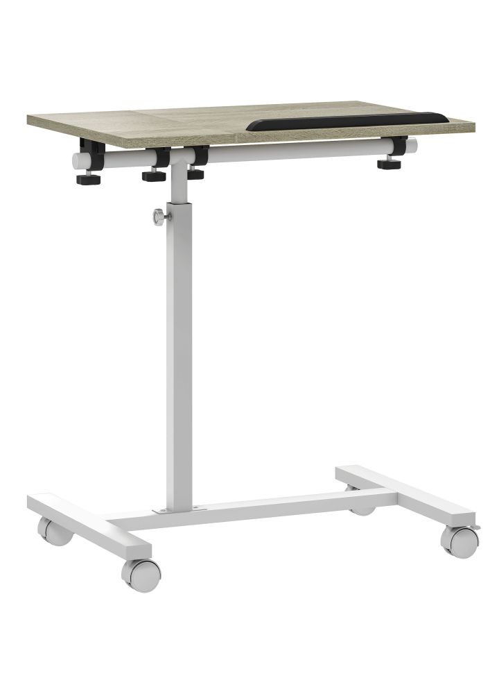 Mesa Auxiliar Copenhague con Ruedas Roble y Blanco
