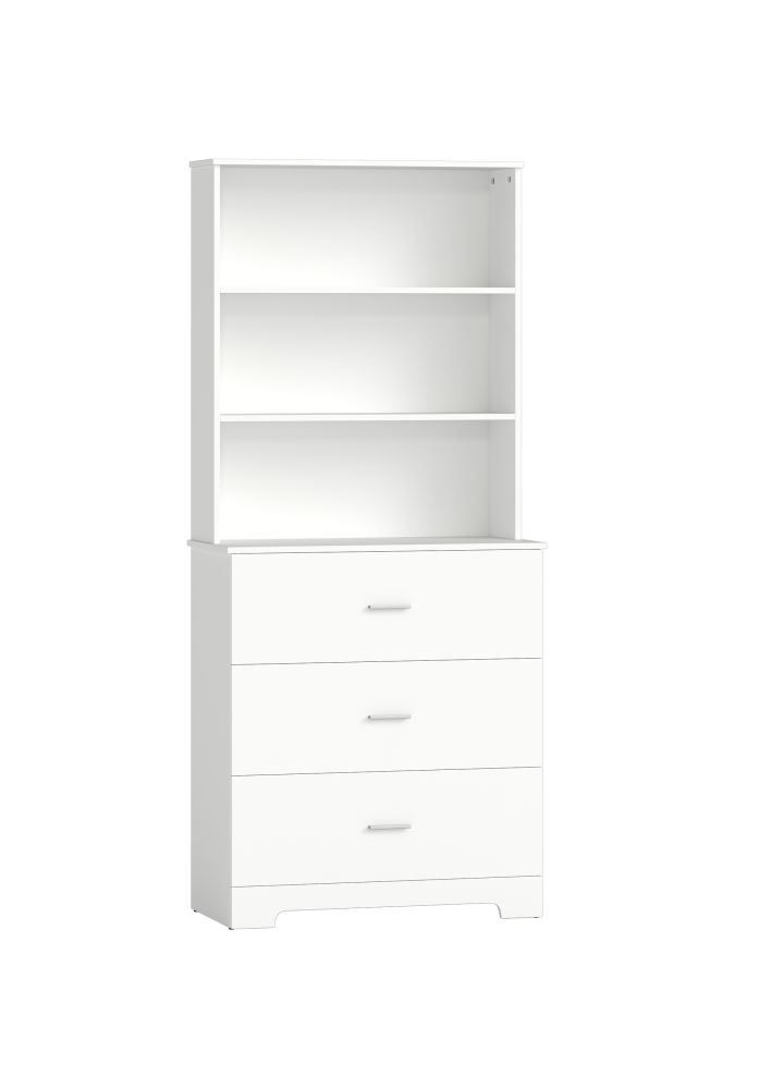 Librería Lund 6 Niveles 3 Cajones Blanco