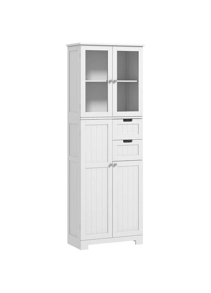 Armario Espoo Alto Puertas Vidrio Blanco
