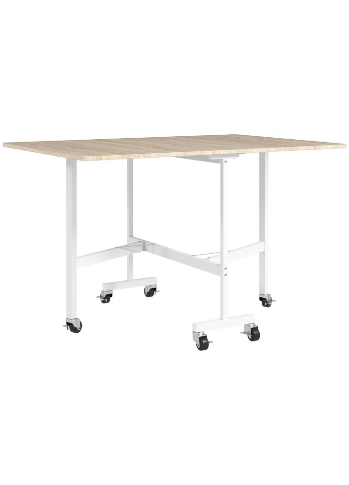 Mesa Comedor Helsingborg Plegable con Ruedas Roble
