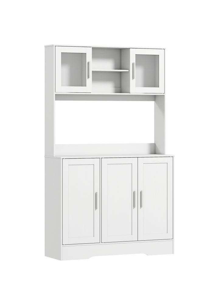 Alacena Drammen 2 Puertas Vidrio Microondas Blanco
