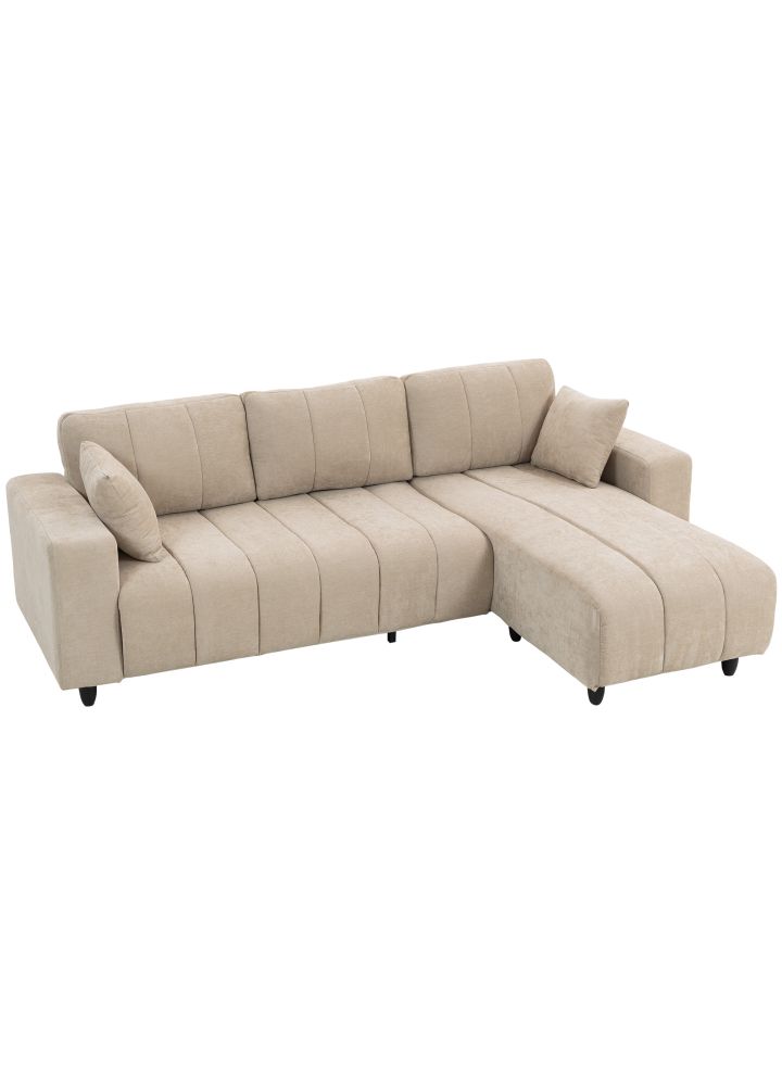 Sofá Bergen Chaise Longue 3 Plazas Lino Beige