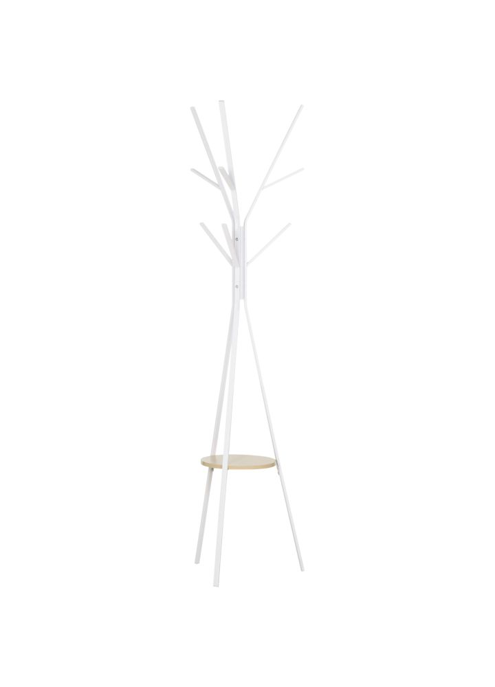 Perchero Bodø Árbol Metal 9 Ganchos Blanco