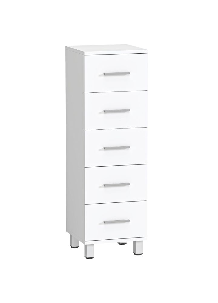 Cajonera Visby 5 Cajones Estrecha Blanco