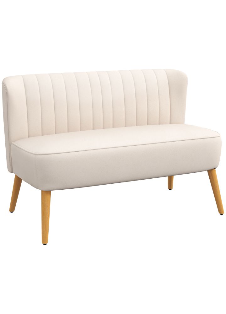 Sofá Lillehammer Retro 2 Plazas Blanco Crema