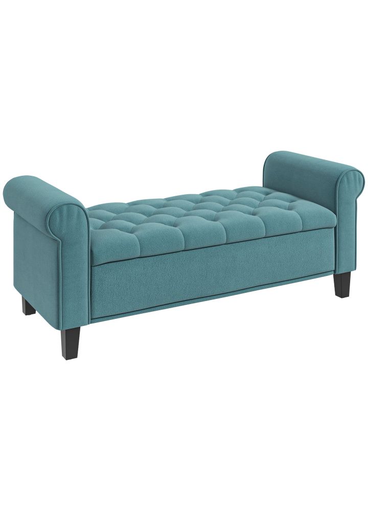 Banco Norrland Vintage Acolchado Terciopelo Verde