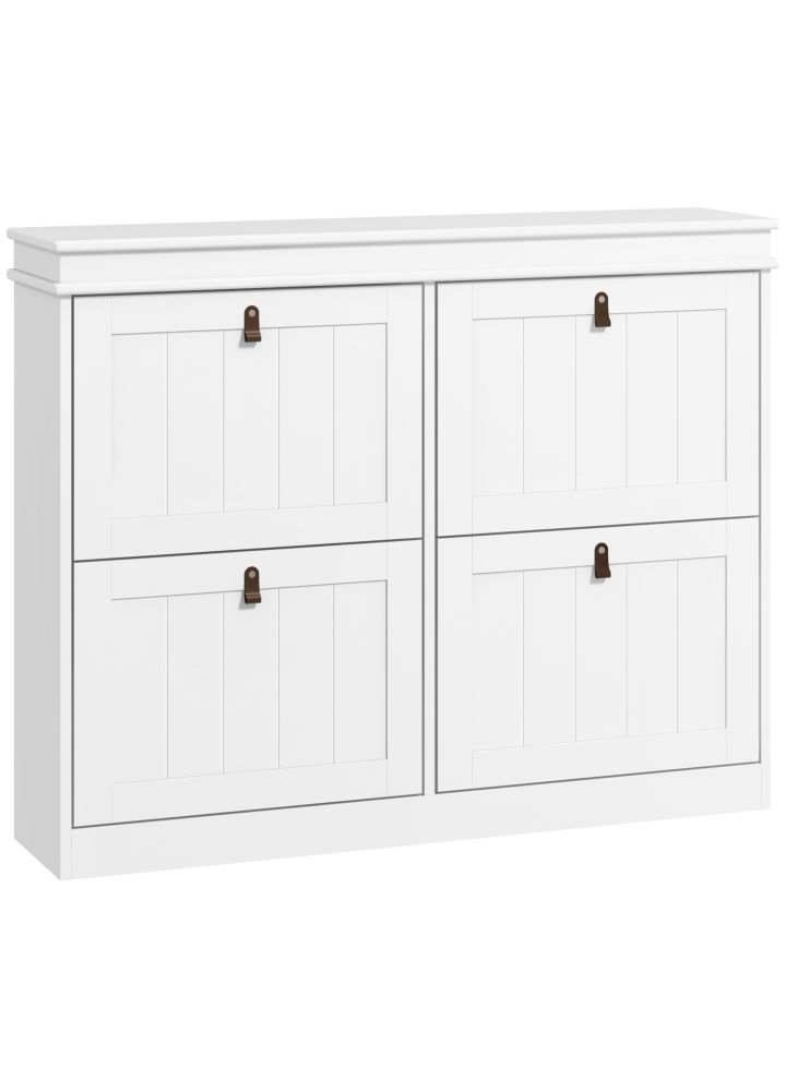 Zapatero Kirkenes 4 Puertas Abatibles Blanco
