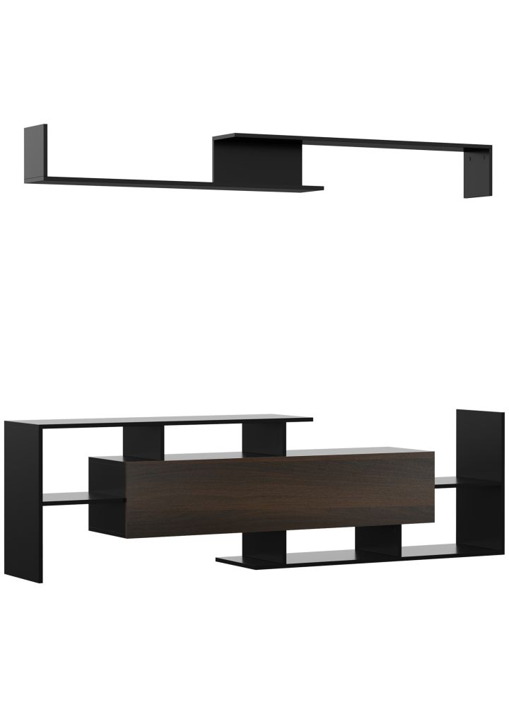 Conjunto Salón Oslo Negro y Marrón