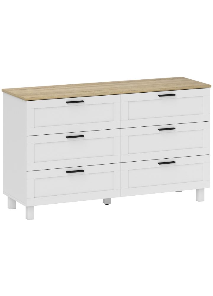 Cómoda Kalmar 6 Cajones Blanco