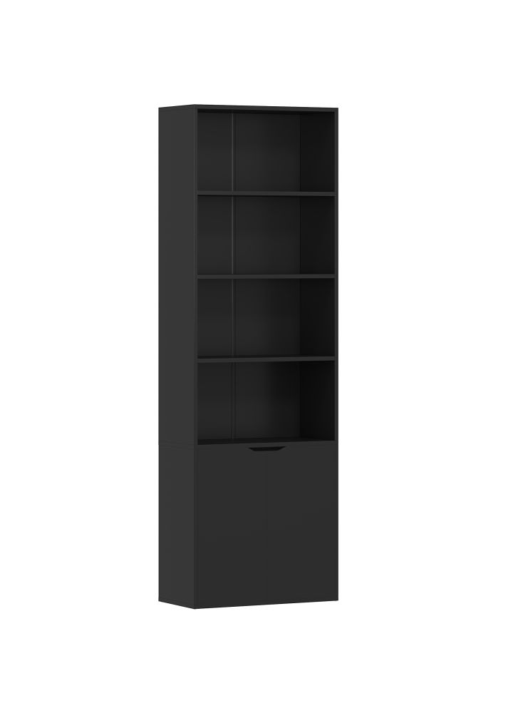 Estantería Uppsala 6 Niveles con Puertas Negro