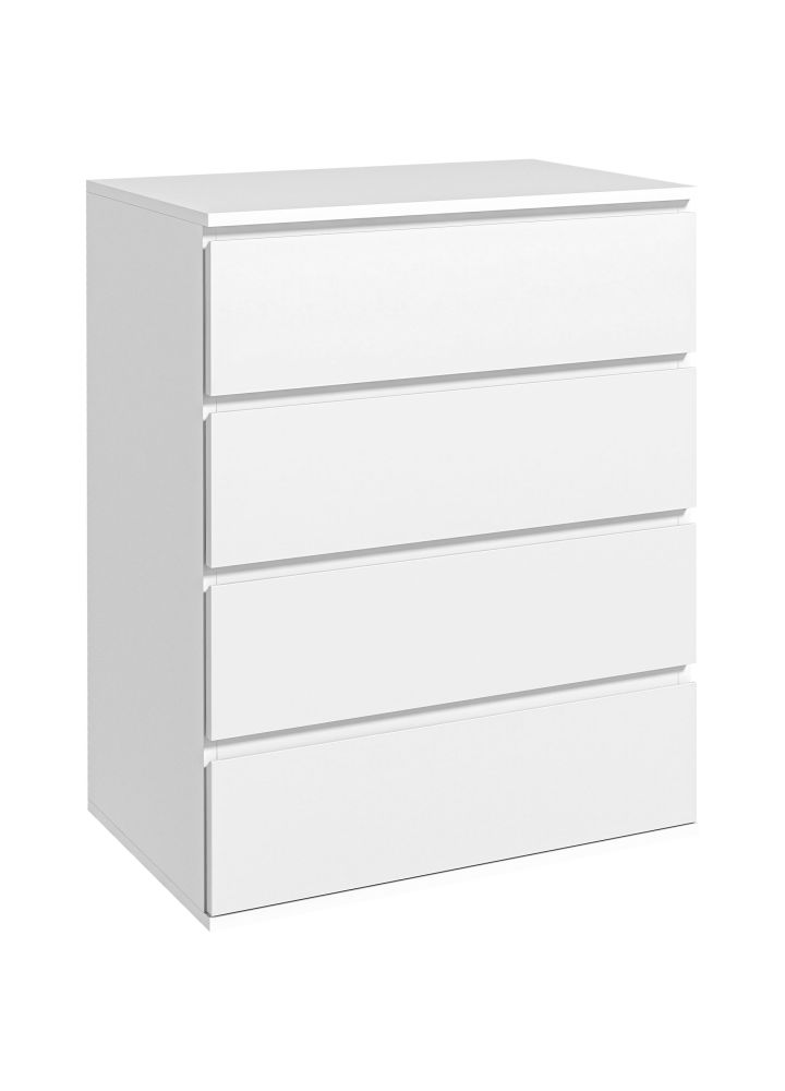 Cómoda Malmö 4 Cajones Minimalista Blanco