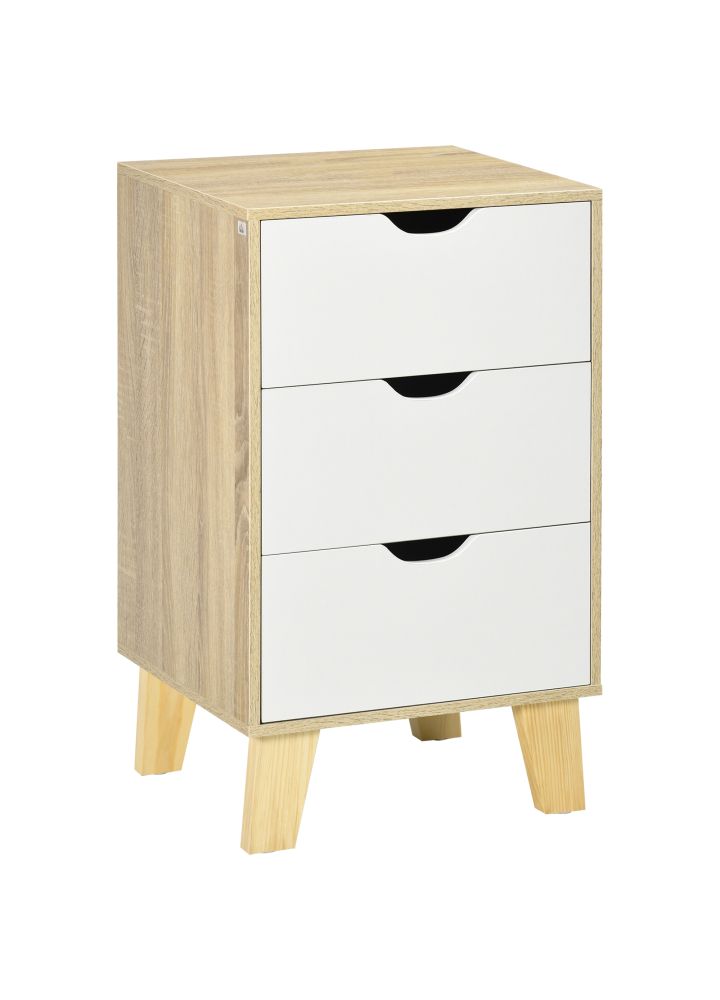 Cajonera Malmö 3 Cajones Base Elevada Natural