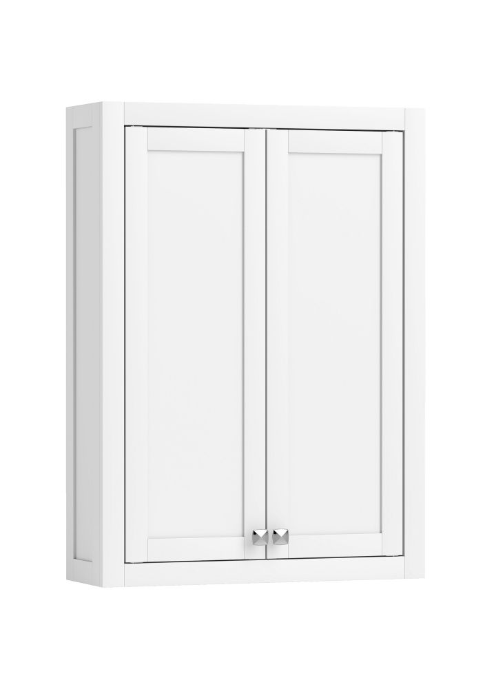 Armario Baño Vaasa Pared 2 Estantes Blanco
