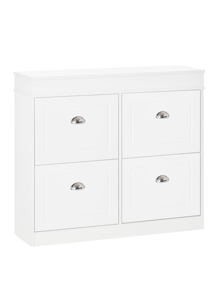 Zapatero Kirkenes 4 Puertas Estrecho Blanco