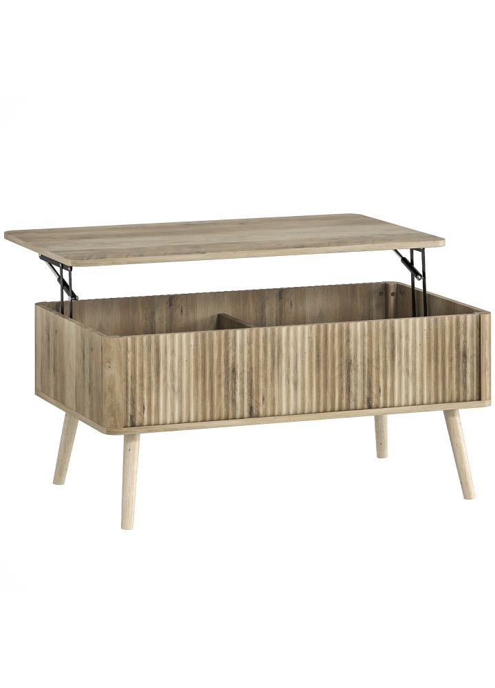 Mesa Centro Copenhague Elevable Roble