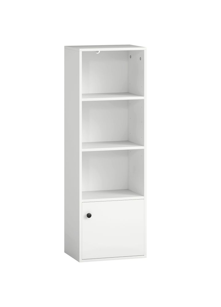 Librería Lund 4 Niveles con Puerta Blanco