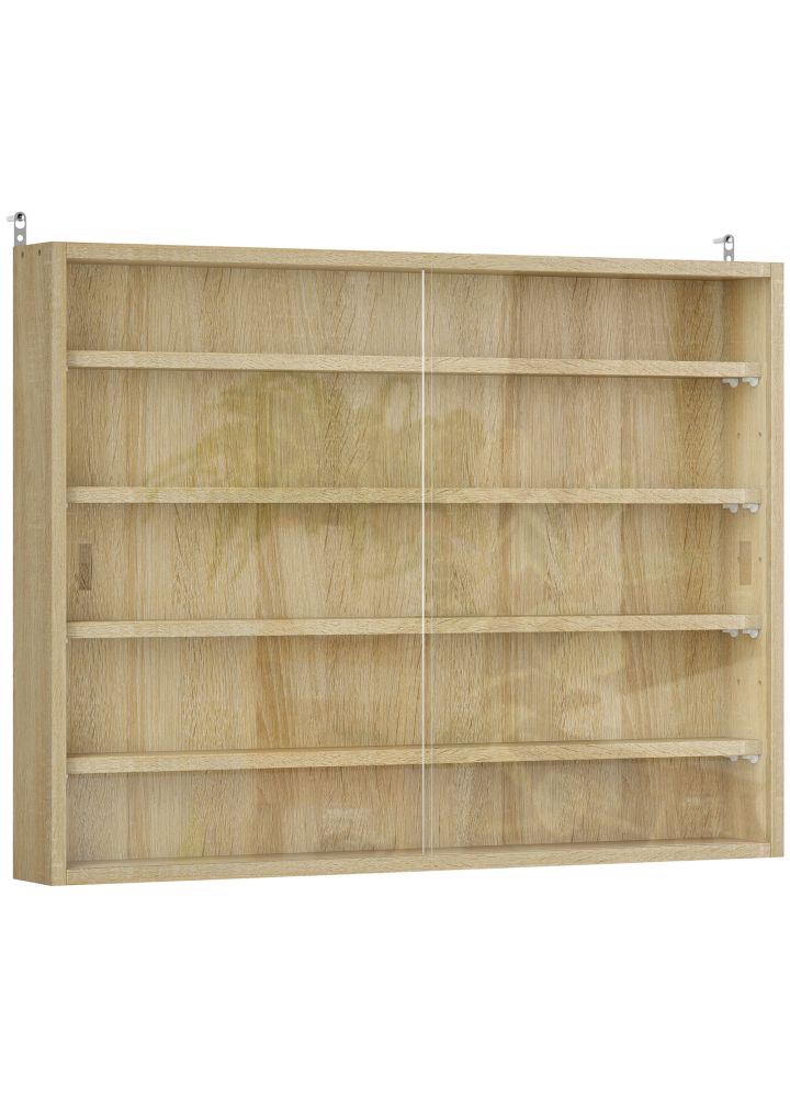 Vitrina Pared Lund Puertas Correderas Roble