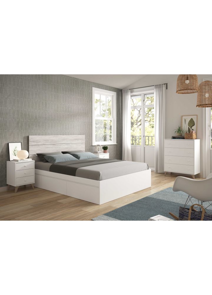 Conjunto dormitorio Hanne blanco artik 150/135 cm
