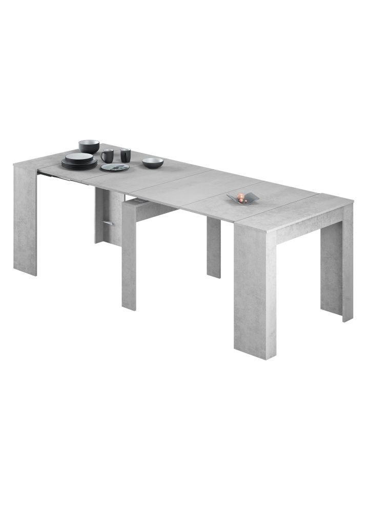 Consola extensible Dagny cemento 90 cm
