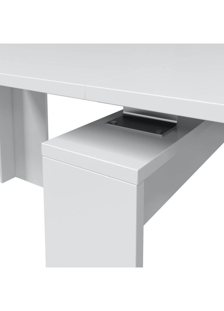 Consola Extensible Saga Blanco Brillo 90 cm