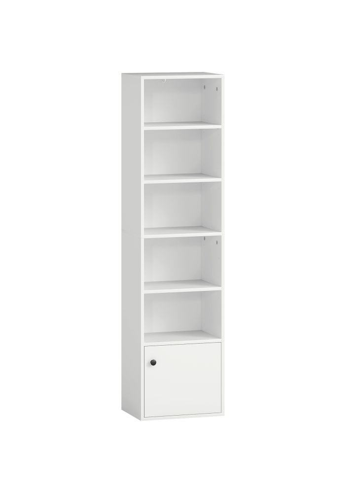 Librería Lund 5 Niveles con Puerta Blanco