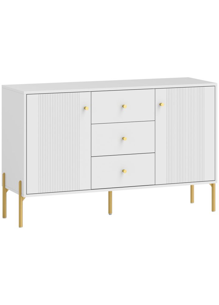 Aparador Gothenburg Moderno 3 Cajones Blanco
