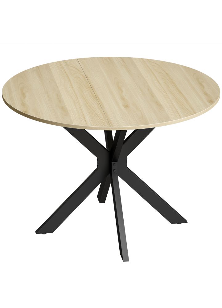 Mesa Cocina Reykjavik Plegable Redonda Natural