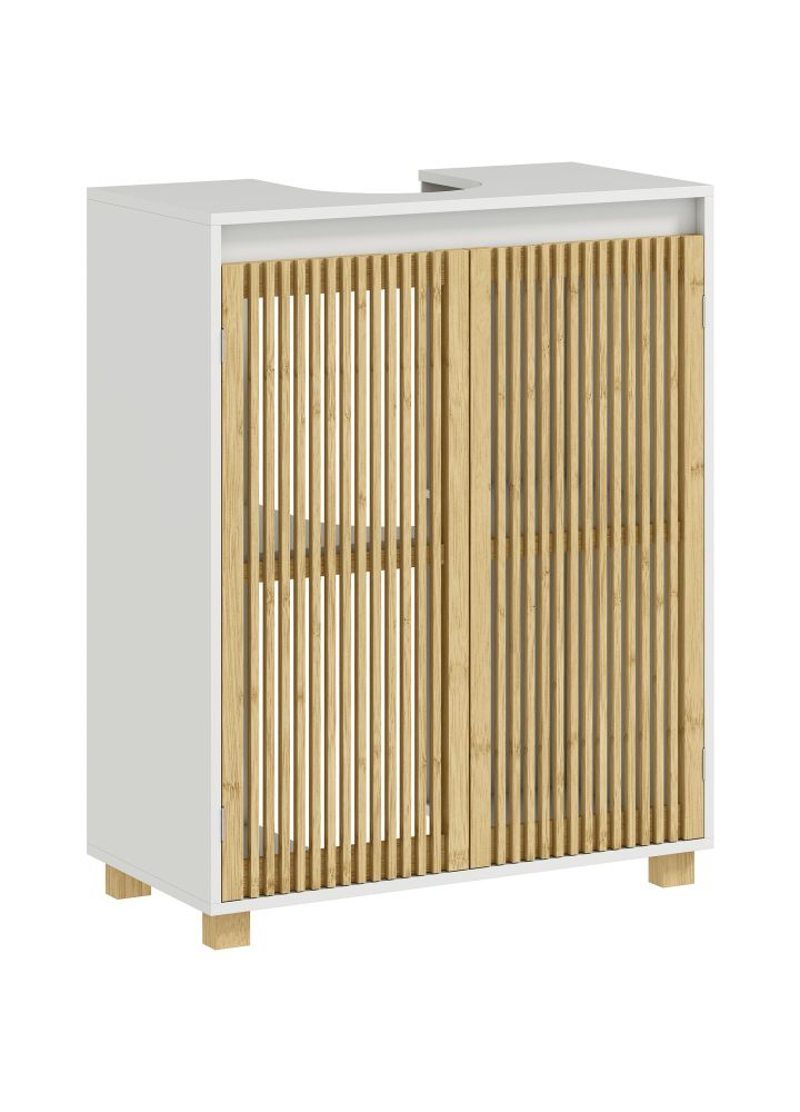 Mueble Bajo Lavabo Oulu Bambú Calado Natural