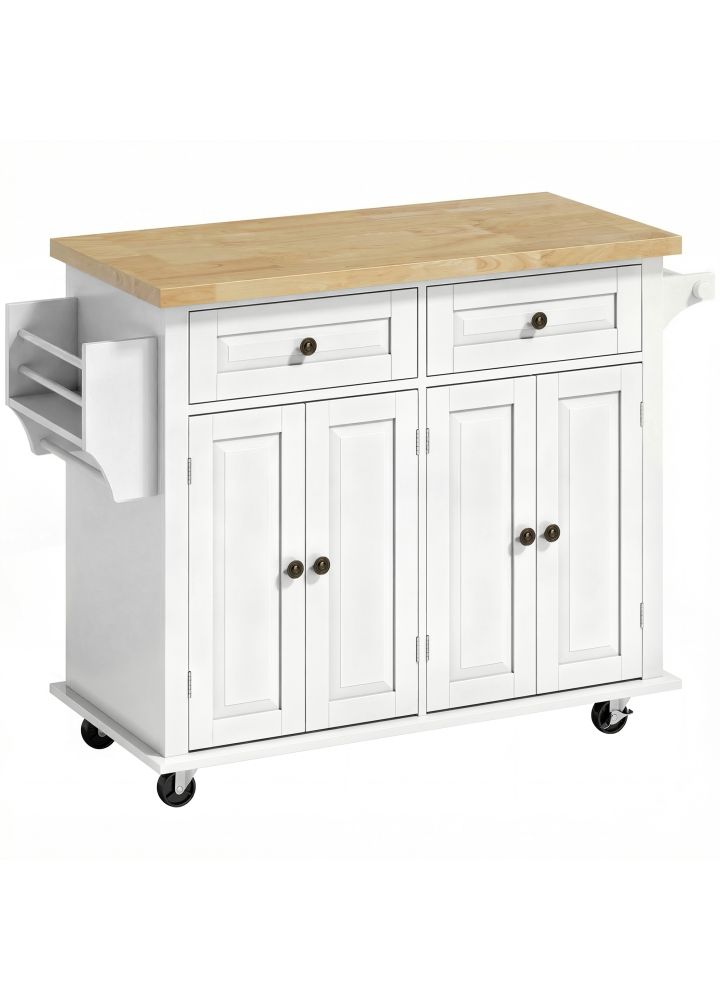 Isla Cocina Åland Especiero Barra Lateral Blanco