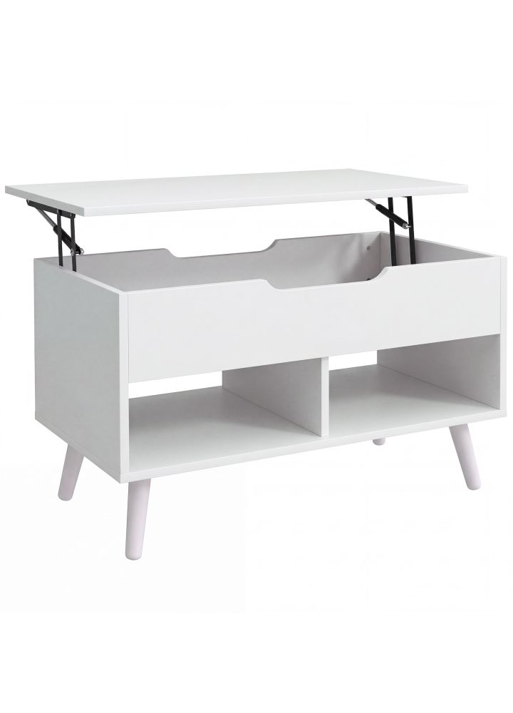 Mesa Centro Copenhague Elevable Blanco