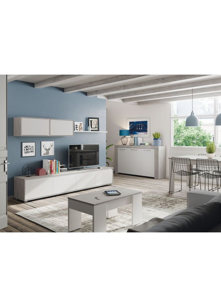 Edda · Mesa de centro elevable nórdica mediterránea 100 cm