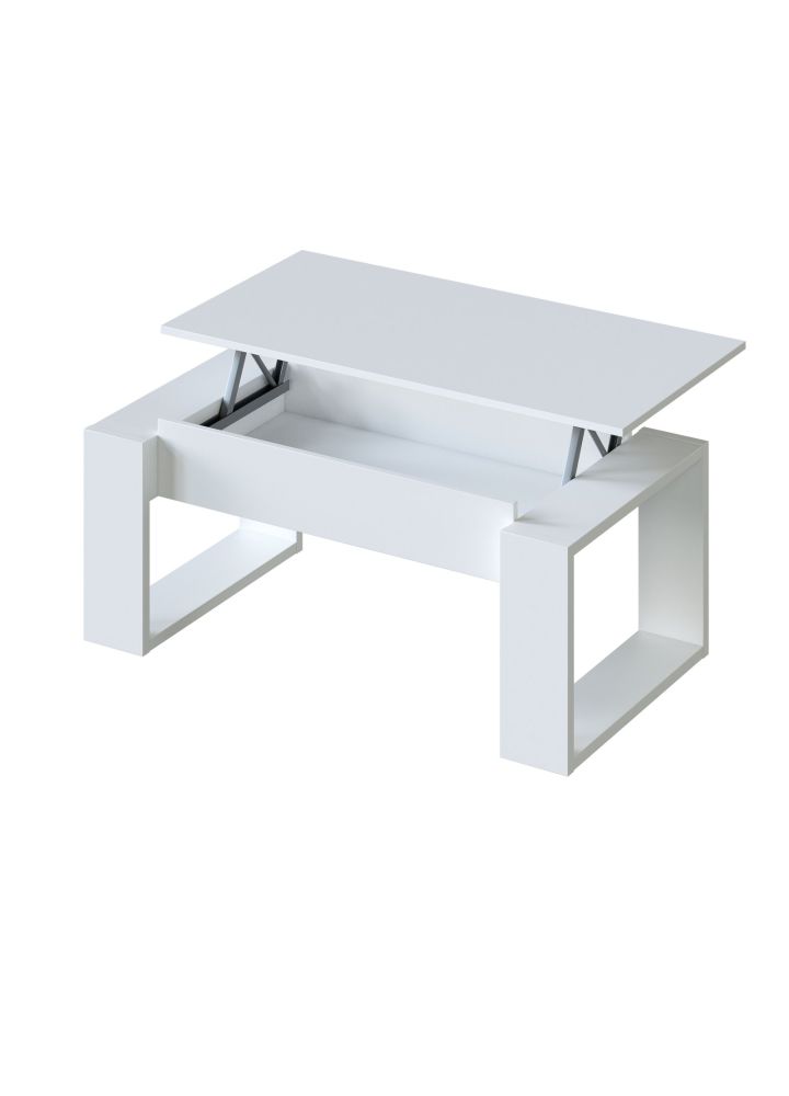 Mesa de centro Leif con tapa elevable blanco artik 105 cm