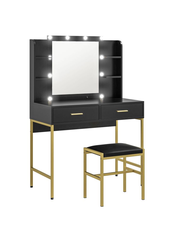Tocador Ålesund LED Moderno Negro
