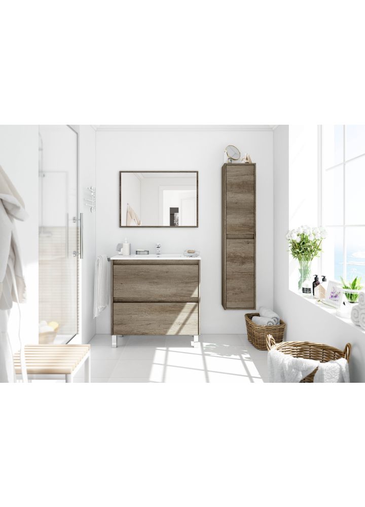 Kristin · Mueble de baño nórdico mediterráneo 80 cm