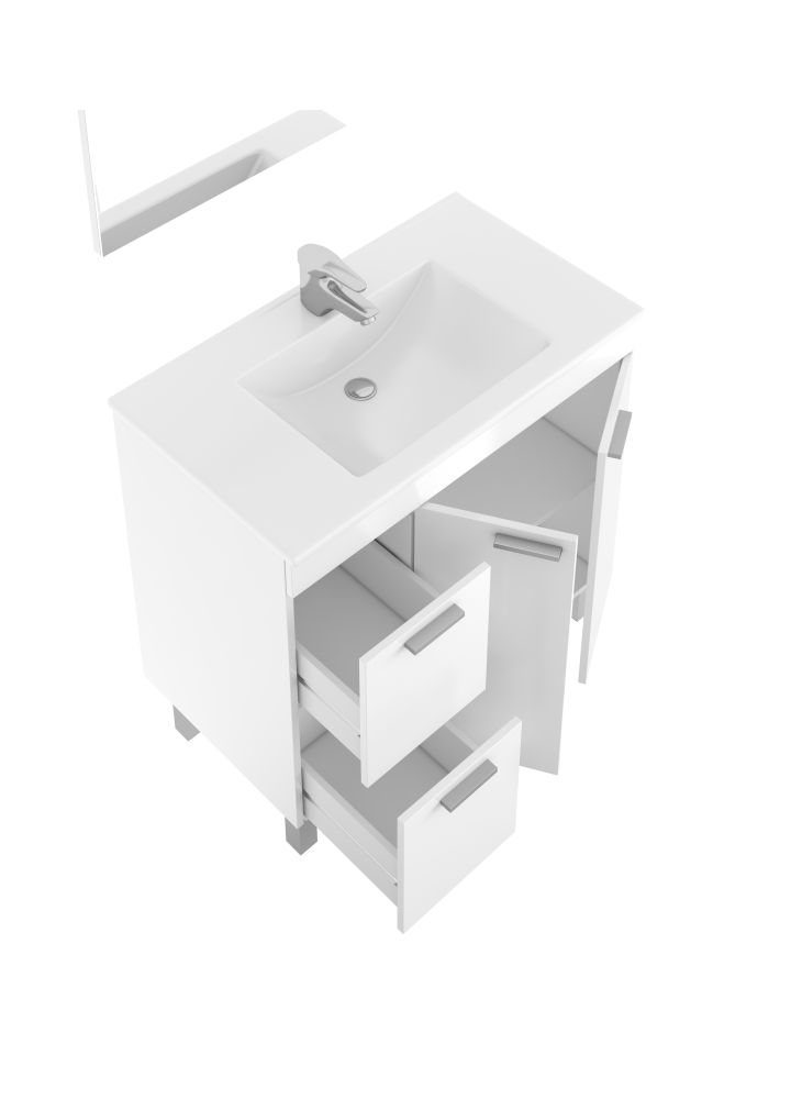 Malin · Mueble de baño nórdico mediterráneo 80 cm