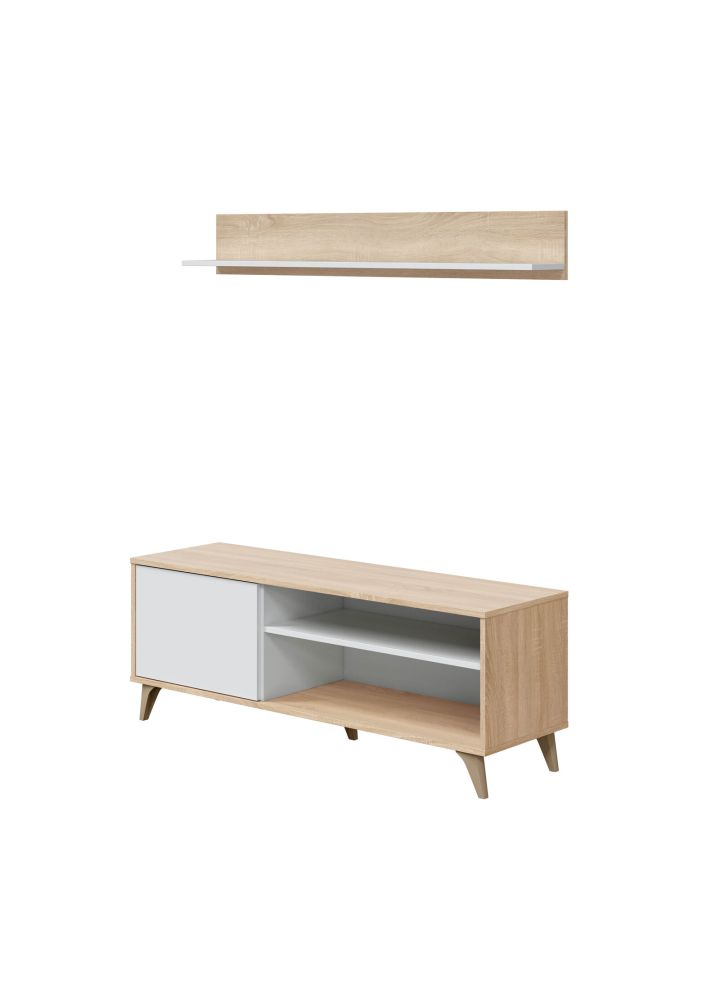 Mueble TV Vidar Blanco Artik 135 cm